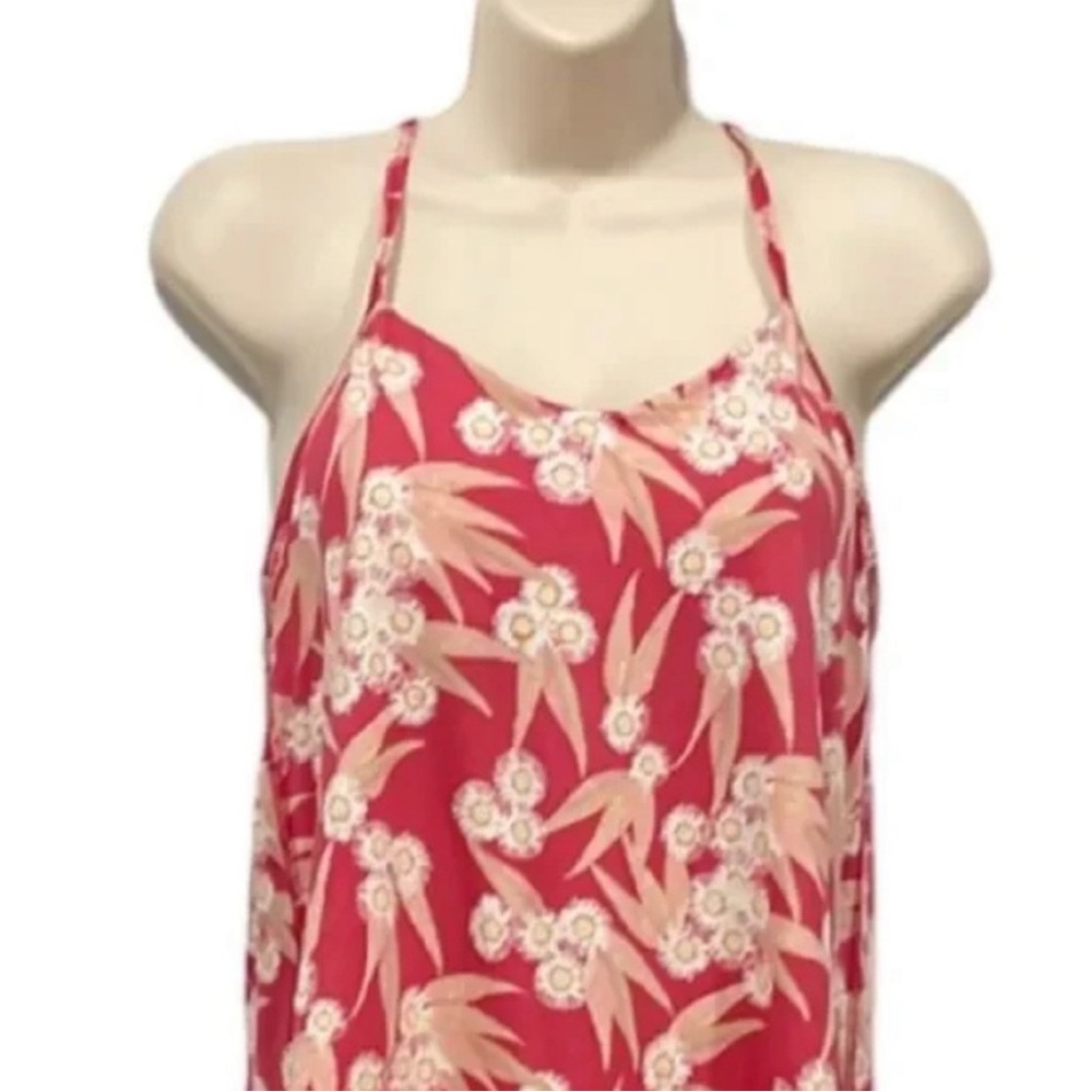 NEW Patagonia Women XS Dress Edisto Reef‎ Pink Floral Tie Racerback Tropical - Picture 3 of 8